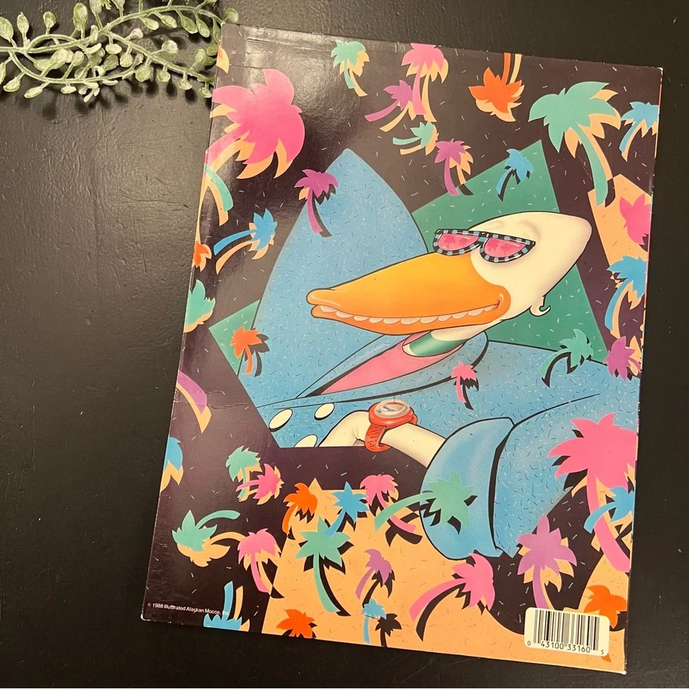 Vintage 80s Mead Portfolio Folder Wild Things‎ Alaskan Moose Inc 1988 Duck